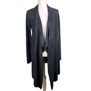 Barefoot Dreams Navy Cozy Bamboo Chic Lite Long Sleeve Open Cardigan Sweater M